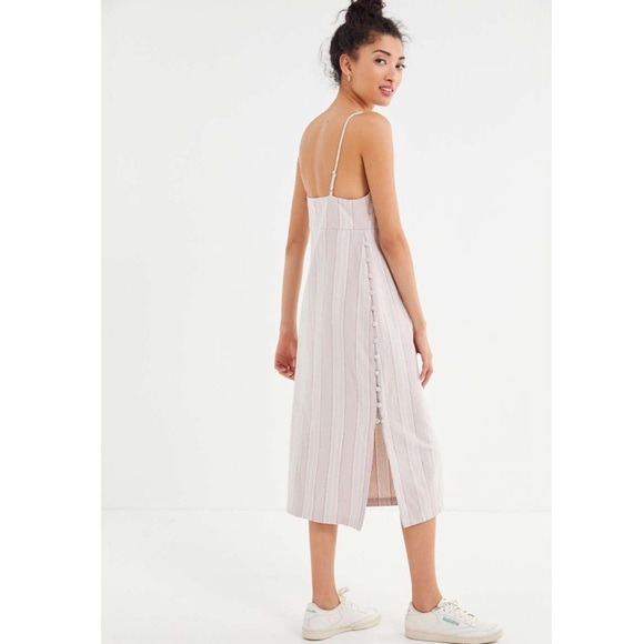 Urban Outfitters Dresses & Skirts - UO Sicily Linen Side-Button Midi Slip Dress M NEW